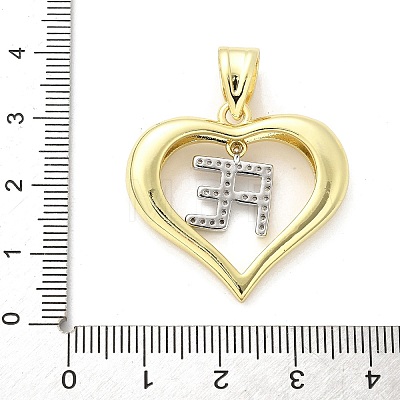 Brass Micro Pave Cubic Zirconia Pendants KK-S511-30GP-01-1