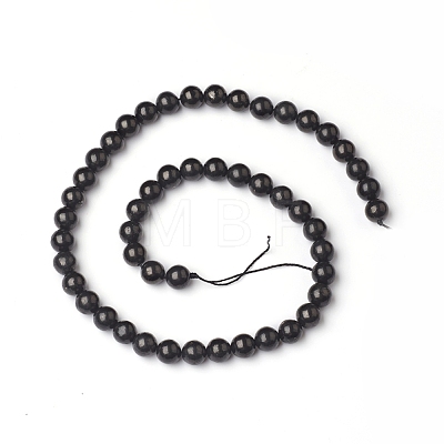 Natural Shungite Beads Strands G-I271-C03-4mm-1