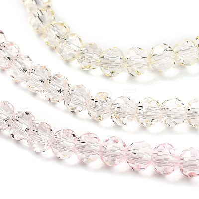 Transparent Painted Glass Beads Strands X1-DGLA-A034-T4mm-A25-1