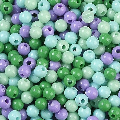 Opaque Acrylic Beads OACR-H118-07B-06-1