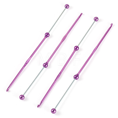 4Pcs DIY Alloy Beadable Crochet Hooks AJEW-TA0003-50B-1