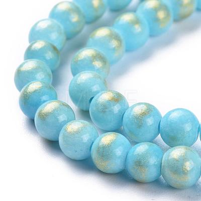 Natural Mashan Jade Beads Strands G-P232-01-H-8mm-1