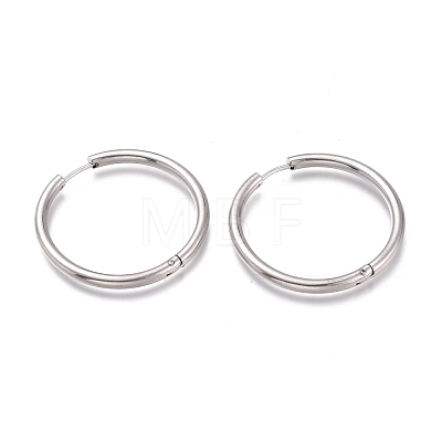 Tarnish Resistant 201 Stainless Steel Huggie Hoop Earrings EJEW-L256-05DT-P-1