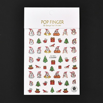 Christmas Theme Self Adhesive Nail Art Stickers MRMJ-A003-01G-1