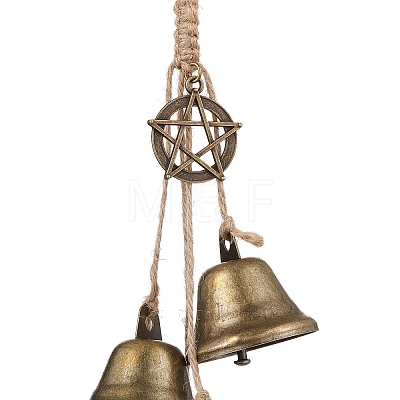 Iron Bell Pendant Decoration HJEW-JM02241-1