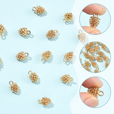 10Pcs Brass Charms KK-YW0004-46-1