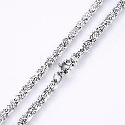 304 Stainless Steel Lumachina Chain Necklaces NJEW-P226-08P-01-1