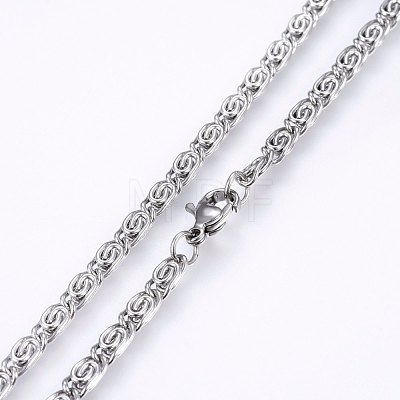 Tarnish Resistant 304 Stainless Steel Lumachina Chain Necklaces NJEW-P226-08P-01-1