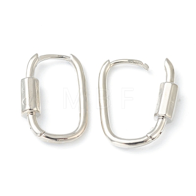 Brass Huggie Hoop Earrings EJEW-L234-028P-1