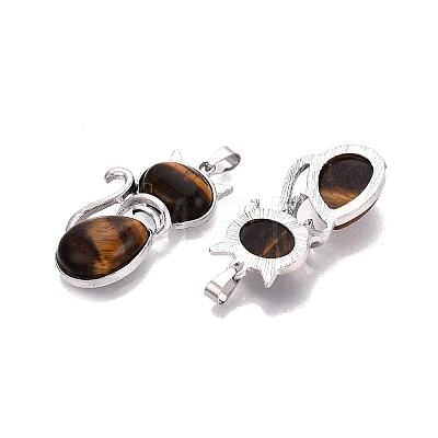 Natural Tiger Eye Pendants GG-N001-03P-02-1