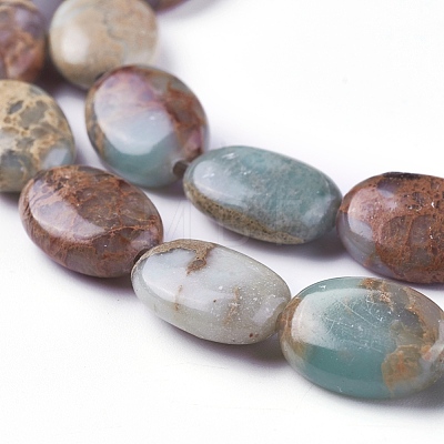 Natural Aqua Terra Jasper Beads Strands G-F612-05-1