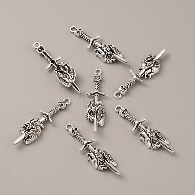 Gothic Tibetan Style Alloy Pendants FIND-CJC0016-22A-1