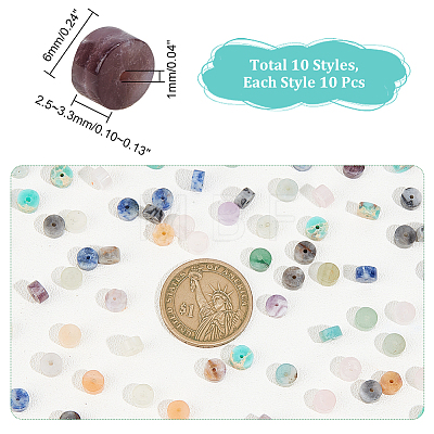  100Pcs 10 Styles Natural & Synthetic Mixed Gemstones Beads G-NB0004-88-1
