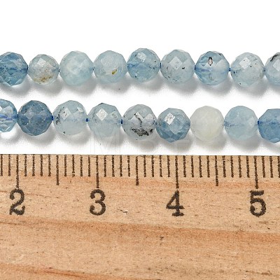 Natural Aquamarine Beads Strands G-F509-10-4mm-01-1