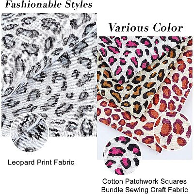 Printed Leopard Print Pattern Fabric AJEW-FG0001-16-1