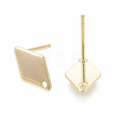 Brass Stud Earring Findings X-KK-N186-60-1