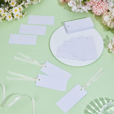 50Pcs Blank Rectangle White Paper Gift Tags CDIS-CN0001-03B-1