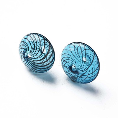 Transparent Handmade Blown Glass Globe Beads X-GLAA-T012-46-1