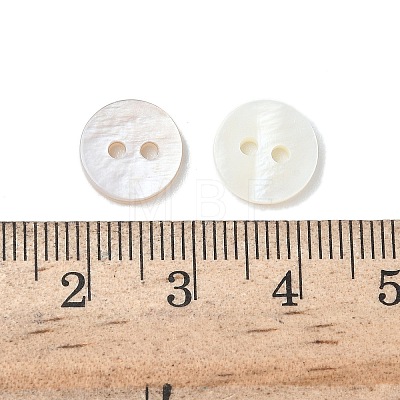 2-Hole Shell Flat Round Buttons BUTT-P012-11-1