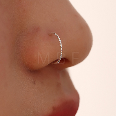 Brass Twisted Hoop Nose Ring for Women Men WGDFE60-01-1