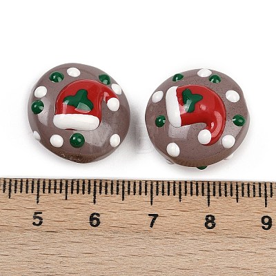 Christmas Handmade Lampwork Enamel Beads LAMP-C020-03B-1