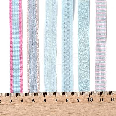18 Yards 6 Styles Polyester Ribbon SRIB-Q022-C01-1