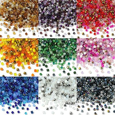 500Pcs Cube Glass Beads GLAA-YWC0005-01A-1