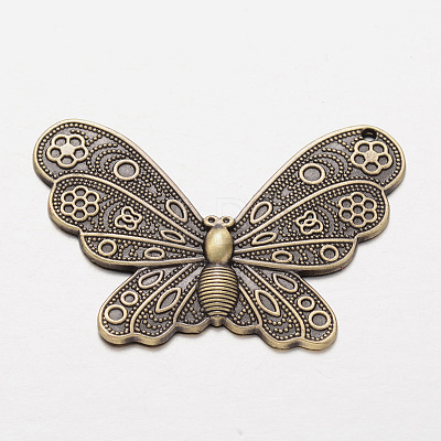 Tibetan Style Alloy Butterfly Large Pendants for Necklace Design TIBEP-M001-17AB-AAA-1