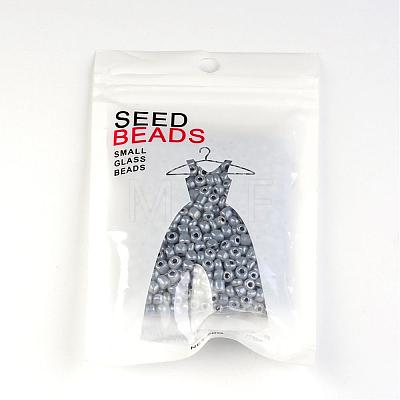 DIY Craft Beads 6/0 Ceylon Round Glass Seed Beads X-SEED-A011-4mm-149-1