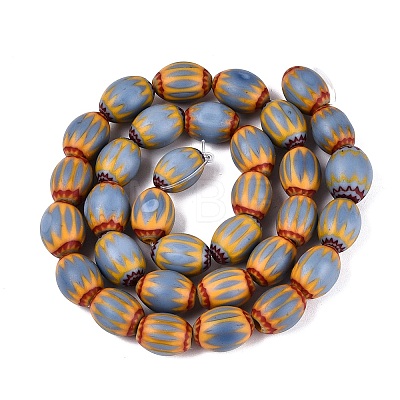Handmade Millefiori Glass Barrel Beads LA-N002-06C-1