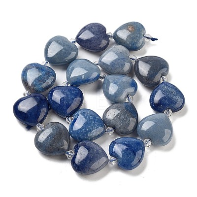 Dyed & Heated Natural Blue Aventurine Beads Strands G-C150-A23-01-1