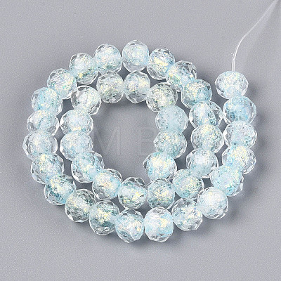 Handmade Foil Lampwork Beads Strands FOIL-T008-09D-1