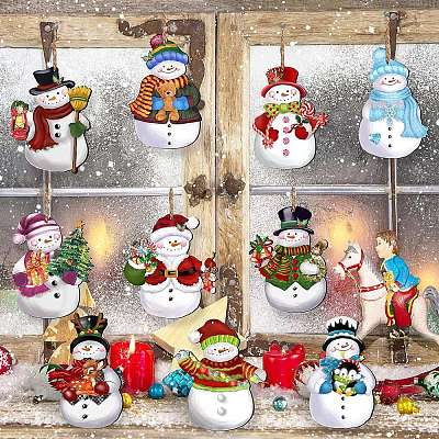 Christmas Theme Wood Pendants PW-WG49E0D-01-1