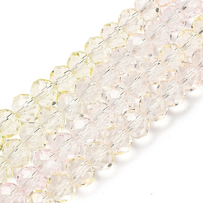 Transparent Painted Glass Beads Strands DGLA-A034-T8mm-A25-1