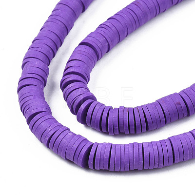 Handmade Polymer Clay Beads Strands CLAY-R089-6mm-013-1