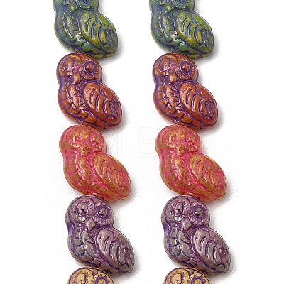 Painted Glass Beads Strands GLAA-Z021-08B-1
