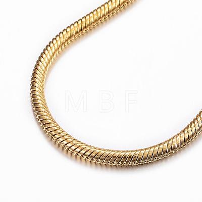 304 Stainless Steel Snake Chain Bracelets BJEW-H491-01G-1