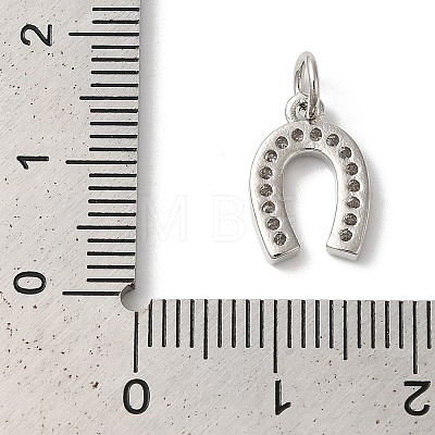 Rack Plating Brass Clear Cubic Zirconia Pendants KK-Z056-18P-1