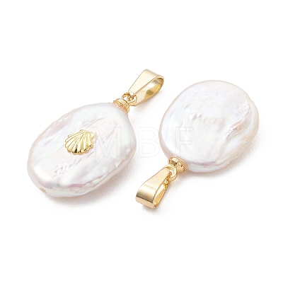 Natural Baroque Keshi Pearl Pendants PALLOY-JF05472-1