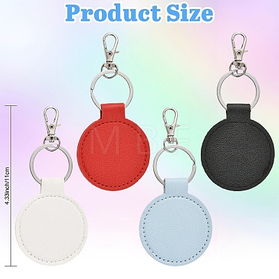 10Pcs PU Leather Keychains KEYC-YW00295-01-1