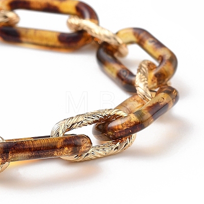 Acrylic & Aluminum Paperclip Chain Bracelets BJEW-JB05329-01-1