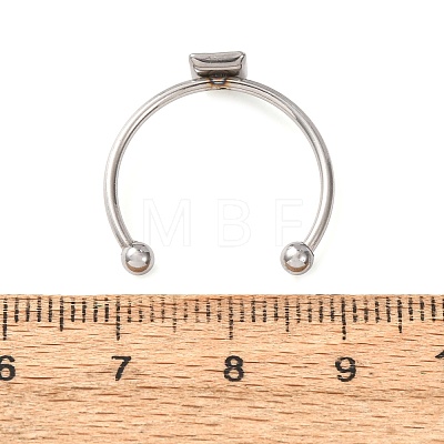 304 Stainless Steel Cuff Rings Components SA-CBA8B85-10A-P-1
