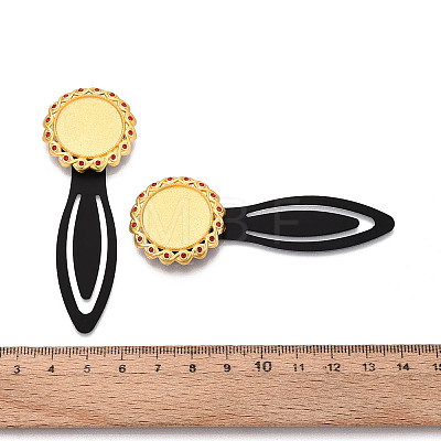 Alloy & Iron Bookmark Cabochon Settings PALLOY-N184-08G-1