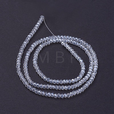 Electroplate Glass Beads Strands GLAA-F076-FR14-1