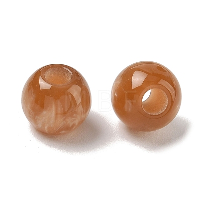 Opaque Resin European Beads RESI-F073-14-1