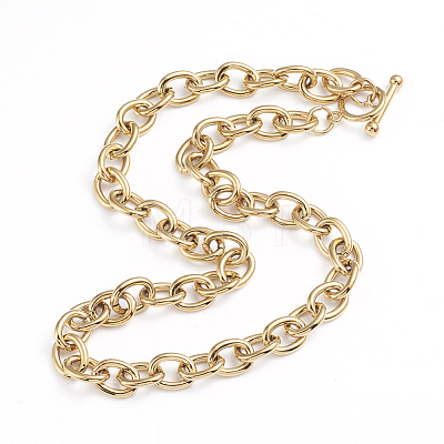 304 Stainless Steel Cable Chains Necklaces NJEW-L173-010-G-1