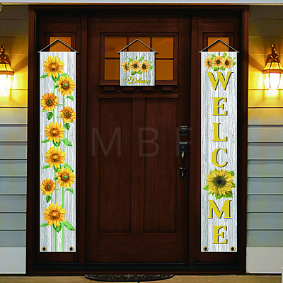 Polyester Hanging Sign for Home Office Front Door Porch Decorations HJEW-WH0023-007-1