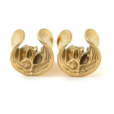 Brass Ear Gauges Flesh Tunnels Plugs EJEW-P293-04A-G-1