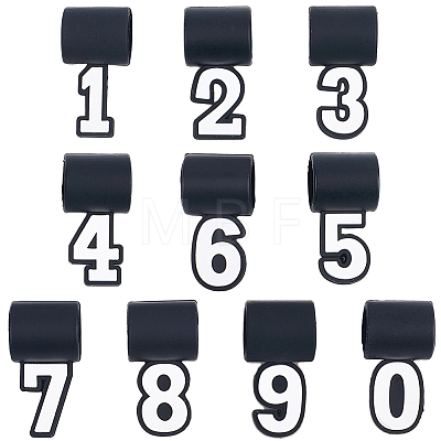 20Pcs 10 Styles Silicone Pendants SIL-SC0002-94-1