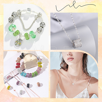 400Pcs 20 Colors Handmade Polymer Clay Rhinestone European Beads CPDL-PA0001-01B-1